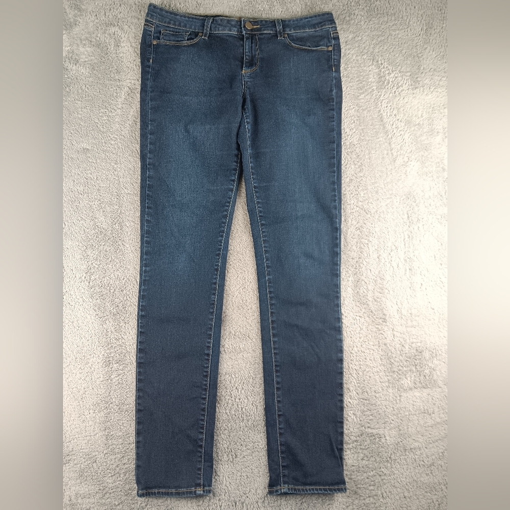 PAIGE Peg Skinny Jeans Women's Size 31 Mid Rise  Stretch Dark Wash